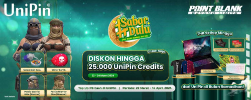 #SABARDULU – Sebar Rezeki Ramadhan Anti bareng Point Blank! Raih Diskon 25.000 UniPin Credits, THR + In-Game Item PB